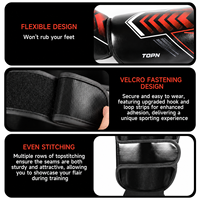 Protège-tibias TOPN MMA Muay Thai personnalisés en usine, en PU, pour adultes, entraînement de kickboxing, protection professionnelle, légers et souples, pour la boxe sur pied