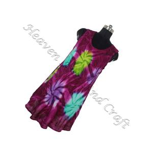 Robe de soirée pour femmes et robes longues/robe de plage imprimée Tie Dye en tissu rayonne - Product Image 5