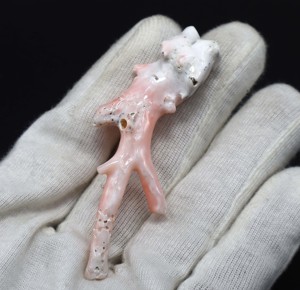 Estilo japonés 78X20MM áspera piedra pulida Piel de Ángel Blanco Natural Coral palo de piedras preciosas sueltas en estilo japonés tradicional - Product Image 4