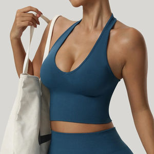 Sujetador deportivo de Yoga cómodo para mujer con tela ligera sin costuras frente alto soporte Racerback diseño de secado rápido - Product Image 2