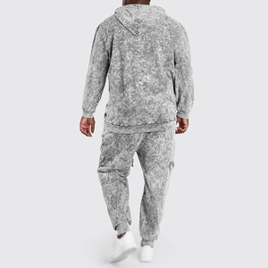 Survêtement épais avec impression de logo personnalisée Survêtement de haute qualité Jogger Essentials Ensemble de sweat à capuche et pantalon de survêtement pour hommes en gros - Product Image 2