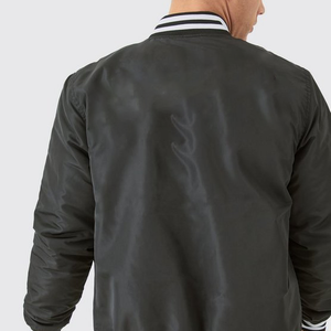 Chaqueta Universitaria Personalizada 100% Lana para Hombre y Mujer, Uniforme de Béisbol Bordado, Estilo Vintage Juvenil, Cuello Alto, Logotipo Frontal, OEM - Product Image 6