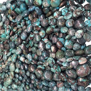 Pierres turquoises naturelles, bijoux ovales, <span class=keywords><strong>bleu</strong></span> foncé, lisses, cordon de perles, <span class=keywords><strong>Turquoise</strong></span>, offre spéciale - Product Image 3