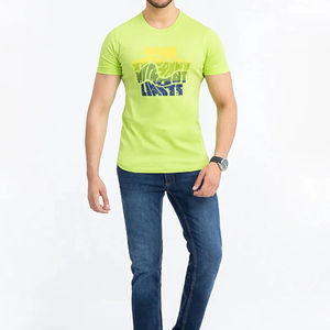 Camiseta de Navidad de 400gsm para hombre, ropa de calle informal de manga corta holgada de poliéster/algodón de gran tamaño, transpirable de secado rápido - Product Image 5