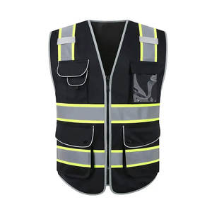2025 gilet de sécurité réfléchissant respirant extérieur haute visibilité sécurité Logo personnalisé vêtements de travail en plein air gilet sans manches - Product Image 1