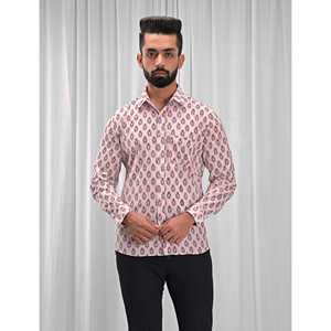 Men's Casual Cotton Printed Full Sleeves <b>Shirt</b> 100% Cotton Stand Collar Floral <b>Patchwork</b> Pattern ODM Poplin Oxford Options - Product Image 1