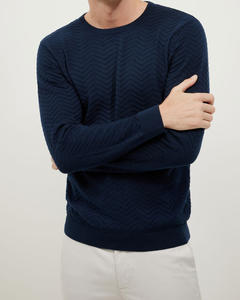 เสื้อสเวตเตอร์สเวตเตอร์สุดหรูสำหรับผู้ชายเสื้อสเวตเตอร์ถักเข้ารูปให้ความอบอุ่นแนวสตรีทพร้อมโลโก้ตามสั่ง100% - Product Image 1