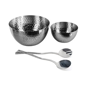 ชามสเตนเลสสำเร็จรูปพร้อม2เซิร์ฟเวอร์สำหรับตกแต่งโต๊ะ - Product Image 1