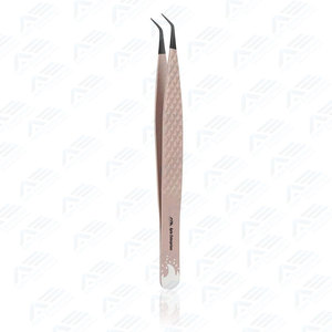 Juego de pinzas para extensión de pestañas Pinzas para pestañas con volumen de punta de fibra con puntas de precisión curvas y en ángulo profesionales - Product Image 4
