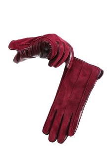 Gants en cuir pour femmes de haute qualité avec broderie en daim véritable 50% gants tactiles en cuir véritable - Product Image 4