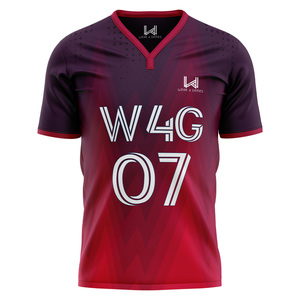 Maillots de football sur mesure W4G 100% Polyester col rond transfert de chaleur imprimé pas de quantité minimale de commande bas prix livraison rapide - Product Image 4