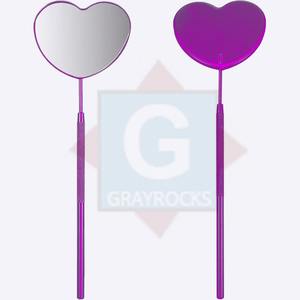 Bleu Coeur Forme Lash Extension Miroir Extension De Cils Accessoires Outil De Maquillage En Acier Inoxydable - Product Image 1