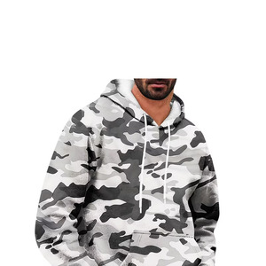 Sweat à capuche en polaire imperméable en polyester/coton camouflage personnalisé avec logo personnalisé, prix de gros bon marché pour hommes et femmes - Product Image 5
