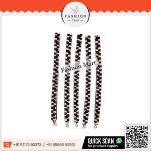 สายลูกปัดสวยงามพร้อมลายกระดานหมากรุกสีดำและน้ำตาลเหนือกาลเวลา - Product Image 4