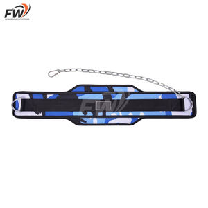 Ceinture de musculation en nylon personnalisée avec chaîne en acier pour dips et tractions - Product Image 2