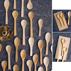 Cuchara de alimentación de madera para bebés-Seguro natural para las primeras mordeduras del bebé Cuchara de madera hecha a mano para alimentación suave y ecológica del bebé - Product Image 6