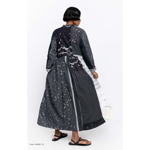 Vestido Casual Versátil de Algodón AMBER 35 con Mangas Abullonadas, Diseño Floral, Largo hasta la Rodilla, para Ocasiones Formales Diurnas, para la Temporada de Otoño - Product Image 2