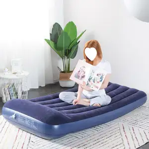 Çadır için hava yatağı taşınabilir havaya uçurmak Airbed yatak tek katlanabilir şişme havalı yatak hava yatağı