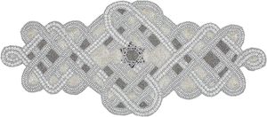Christmas Decorative and Leaves Design Beaded <b>Runner</b> Placemat <b>Dining</b> <b>Table</b> Fancy Mat Handmade Decorative <b>Runners</b> for Wedding - Product Image 2