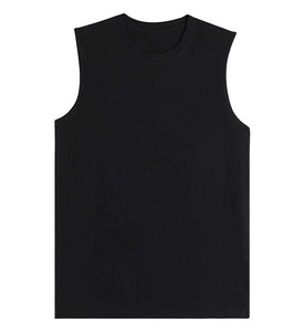 OEM Custom Logo Embroidery Printed Design Solid Color heavy 240g <b>vest</b> sleeveless t-shirt loose <b>sweat</b>-absorbent sports <b>vest</b> - Product Image 1