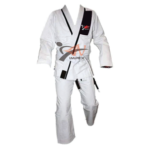 Alta calidad 100% algodón Jiu Jitsu uniforme poliéster algodón Karate ropa para BJJ artes marciales desgaste - Product Image 2