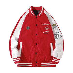 Blouson aviateur d'hiver Varsity Racing en satin avec logo personnalisé pour hommes avec écusson brodé - Product Image 2