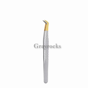 Pinzas de volumen de acero inoxidable, extensión de pestañas, uso de instrumentos de belleza, pinzas de pestañas con punta de fibra - Product Image 2