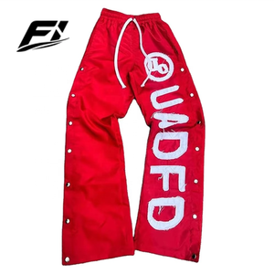 Custom Plus Size Waterproof <b>Canvas</b> Jogger men's pants Distressed Embroidery Breathable Drawstring Windbreaker Y2K Fashion USA - Product Image 2