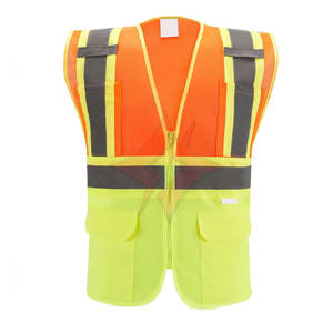 Chaleco de Seguridad Protector para Trabajo en Exteriores, con Bolsillos para Herramientas, Alta Visibilidad, Reflectante, ANSI Clase 1, Impermeable, con Logotipo Personalizado - Product Image 1