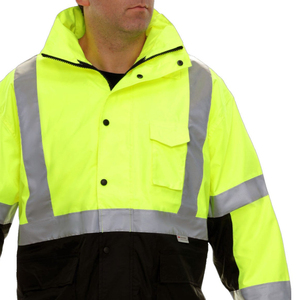 Best Price High Quality 100% Polyester <b>Men's</b> Winter <b>Working</b> Jackets Online Canvas with Reflective Printing - Product Image 3