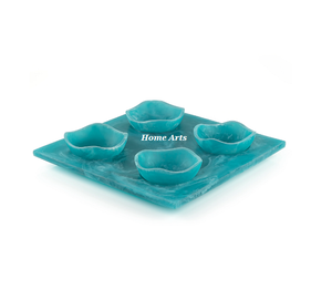 Serveur de noix de mariage en résine de conception la plus récente avec plateau serveur de chocolats de forme personnalisée de qualité supérieure en inde - Product Image 6