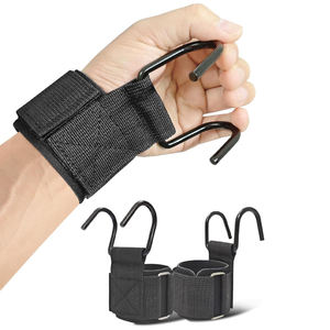 สายรัดข้อมือยกน้ำหนัก (คู่) สำหรับเดดลิฟท์และพูลอัพ รับน้ำหนักได้ 600 ปอนด์ (272 กก.) พร้อมแผ่นรองหนา - Product Image 1