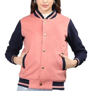 2025 nuevas chaquetas universitarias recortadas de alta calidad para mujer con mangas largas, las mejores chaquetas de béisbol para damas, chaqueta universitaria para mujer - Product Image 1