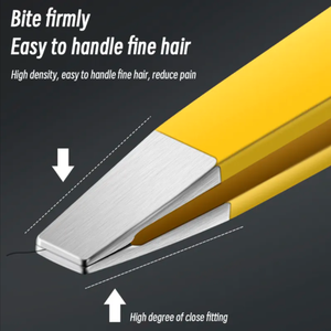 แหนบคิ้วปลายแหลมสีเหลือง1/2/4ชิ้นเครื่องมือความงามเครื่องมือสแตนเลสแต่งหน้าสำหรับคิ้ว - Product Image 4