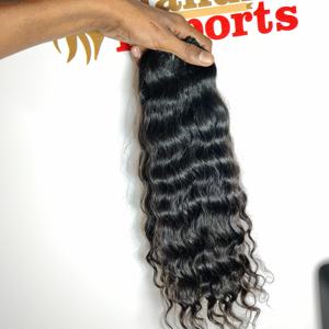 Extensiones de cabello humano indio Remy ondulado cutícula alineada sin procesar al por mayor 100% mechones naturales en bruto - Product Image 3
