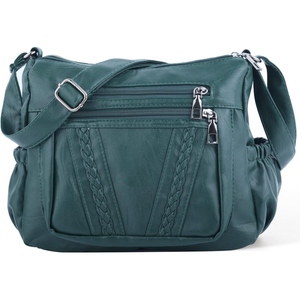 Women's PU Leather Shoulder Sling <b>Bag</b> Soft Finish <b>Multi</b> <b>Compartment</b> Travel Friendly Handbag - Product Image 5