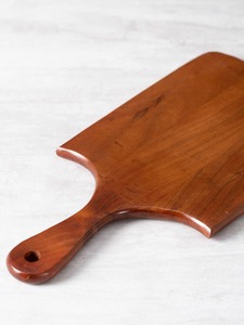 Planche à découper en teck HA artisanale de qualité supérieure, détails en émail, épaisseur de 1,5 cm, écologique, passe au lave-vaisselle, usage domestique et commercial - Product Image 3
