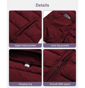 Veste matelassée moderne et tendance pour femmes, tissu tissé respirant, coupe-vent, isolation thermique - Product Image 3