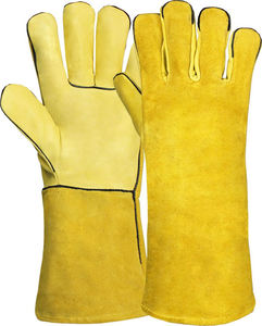 Gants de soudage à l'arc, cuir antidérapant, résistants, 14 pouces, poignet renforcé, gants de travail pour travaux métalliques - Product Image 4