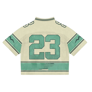 OEM por encargo streetwear boxy fútbol Camiseta de manga larga de doble capa de malla de fútbol Jersey para los hombres - Product Image 4