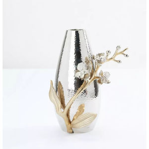 Florero de Metal dorado Premium con hoja de Rama Dorada, florero decorativo de diseño elegante Para Boda y decoración del hogar - Product Image 5