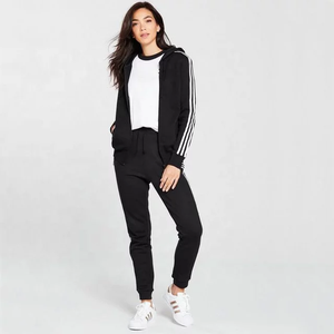 Chándales transpirables de invierno Unisex, conjuntos de sudaderas con capucha, pantalones de chándal personalizados, cintura elástica, poliéster/algodón, venta al por mayor - Product Image 6