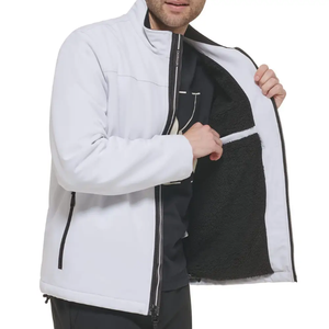 Chaqueta de invierno Softshell impermeable para hombre con capucha abrigo de bombardero de lona para ropa de esquí al aire libre cierre de cremallera - Product Image 4