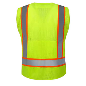 Vêtements de travail haute visibilité gilet de sécurité haute visibilité personnalisé votre Logo Simple bonne qualité bas prix gilet de sécurité haute visibilité - Product Image 6