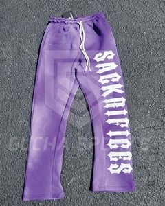 กางเกงวอร์มลำลองผ้าแคนวาสสำหรับผู้ชาย, กางเกงวอร์มทรงบานแนววินเทจ็อกเกอร์มีโลโก้ที่กำหนดเอง - Product Image 6