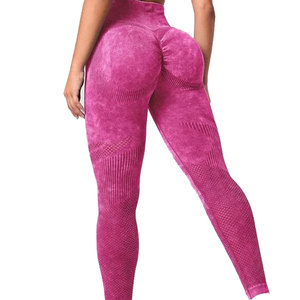 Pantalones de Yoga de Diseño Nuevo 2026 para Mujer, Cintura Alta, Largos, con Efecto Fruncido en la Espalda, Leggings de Yoga sin Costuras, Pantalones de Gimnasio Largos - Product Image 1
