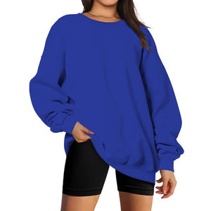 Sudadera con hombros caídos para mujer, de algodón 100% Material, secado rápido ligero, Impresión de logotipo personalizado, servicio OEM - Product Image 6
