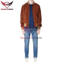 Chaqueta de Motero de Gamuza de Invierno de Lujo, Resistente al Viento, Transpirable, con Artesanía Exquisita para la Moda Masculina