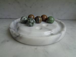 Modern Stone <b>White</b> Travertine Tic Tac Game Fire Resistant Natural Marble <b>Board</b> Pieces Luxury Home Decor Dining/Living Room - Product Image 5