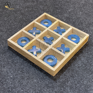 Artisanat en bois de manguier durable fabriqué à la main Tic Tac Toe Board artisanat en bois pour jouer ou afficher un signe mural ou une option de boîte en bois - Product Image 2